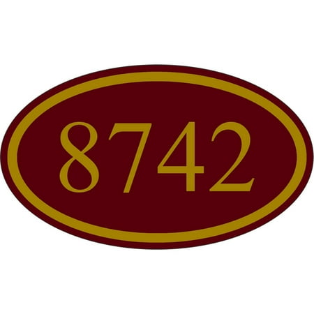 - Traffic Signs - Personalized House Address Custom Plaque Burgundy And Gold Sign Heavy Duty 10 x 7 Aluminum Metal Sign Street Weather Approved Sign