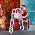 thumbnail image 5 of Climbing Santa, Electric Santa Climbing Ladder to Christmas Tree, Creative Climbing Santa on Ladder/Rope with Music for Christmas Decorations Xmas(Double Ladder Red), 5 of 6