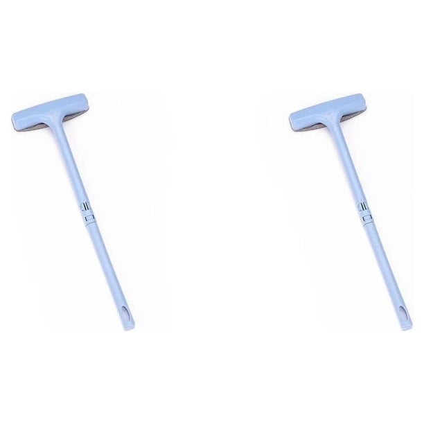 Toystoory Limpiador de ventana Cepillo Raspador de polvo Removedor sanitario Escobilla de goma Azul Azul 2Conjunto