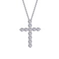 thumbnail image 3 of Lafonn Classic Sterling Silver Platinum Plated Simulated Diamond Necklace (1.87 CTTW), 3 of 5