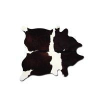 72" x 84" Chocolate and White, Cowhide - Rug