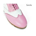 thumbnail image 5 of SANSHA T-BOJANGO TA88Lco Unisex Oxford Tap Shoes with Metal Taps & Leather Sole, Pink-White, Size 10 M, 5 of 6