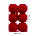 thumbnail image 2 of 6-Piece Wool Covered Foam Ball Ornaments for Christmas Tree Hanging and Home Holiday Decor, 2 of 6