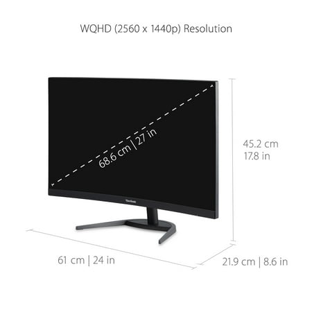 ViewSonic - 27 LCD Curved Monitor (DisplayPort HDMI)