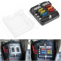 6-Way Auto Blade Fuse Holder Box Block with LED Indicator for 12V 32V Car Marine