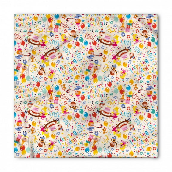 Birthday Bandana, Children Celebration, Unisex Head and Neck Tie, by Ambesonne