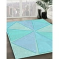 thumbnail image 2 of Ahgly Company Indoor Rectangle Patterned Blue Diamond Blue Area Rugs, 4' x 6', 2 of 6