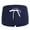 Blue, variant on Cxenplz Logo Print Drawstring Swim Trunks for Men Flat Front Seamless Waisted Swimsuit Pretty Soft Wrinkle-Resistant Quarter Pants Quick Dry Swim Shorts