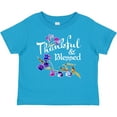 thumbnail image 3 of Inktastic Thankful and Blessed Inspirational Saying with Flowers Boys or Girls Baby T-Shirt, 3 of 5