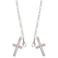 thumbnail image 1 of Stainless Steel Philippians 4:13 - I Can Do All Things Engraved Cross - Silvertone Face Mask Necklace, 1 of 2