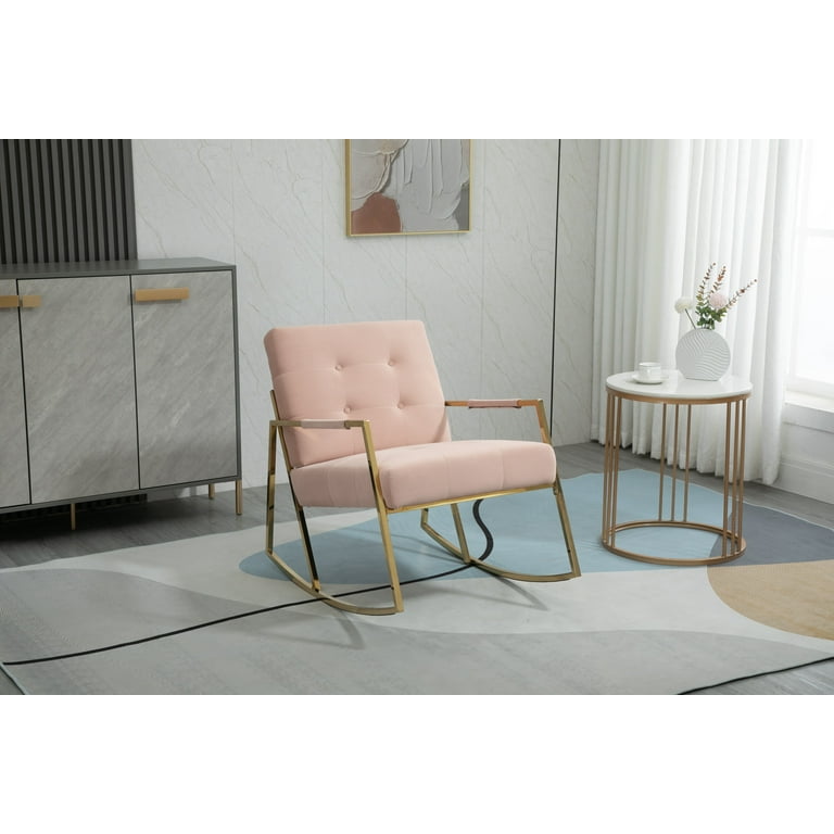 Pink and sale gold rocking chair