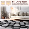 thumbnail image 2 of ODIKA 5' x 7' Machine Washable Non-Slip Area Rug, Geometric Hexagon High Traffic Rug, Black, 427544, 2 of 7