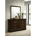 thumbnail image 2 of Louis Philippe 6-drawer Dresser with Mirror Cappuccino, 2 of 11