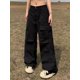 thumbnail image 2 of Pantalones cargo para mujer, moda japonesa, holgados, largos, con bolsillos, lisos, para tiempo libre, ropa de calle, combinables, cintura alta, primavera 2023, 2 of 6