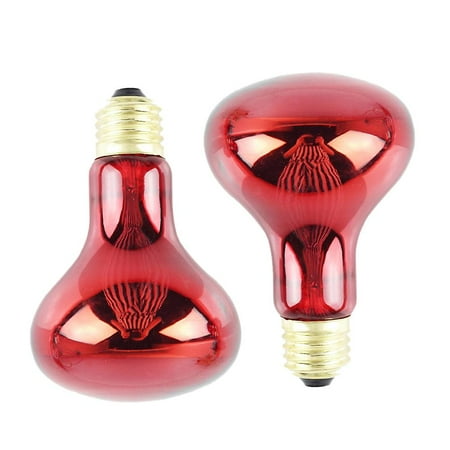 

100w 2 Pack Infrared Heat Lamp Bulb Red Light Heat Bulbs For Pet Lizards Bearded Dragons Chameleons