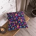 thumbnail image 5 of KLL Skull rainbow star mushroom Decorative Throw Pillow Covers Velvet Soft for Couch Sofa Bedroom Living Room Outdoor (No pillow core)- 16"x16", 5 of 5