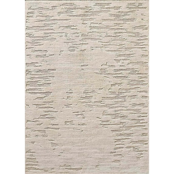 Ahgly Company Indoor Rectangle Mid-Century Modern Light French Beige Brown Solid Area Rugs, 3' x 5'