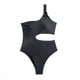 thumbnail image 1 of Traje de baño de una pieza para mujer, traje de baño de canalé ahuecado con un solo hombro, 1 of 5