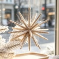 thumbnail image 5 of 2Pcs Gold Star Shaped Christmas Hanging Ornament, Star Pendant for Xmas Tree Winter Holiday Home Decor, Starburst Plastic Decoration, 5X5In, 5 of 5