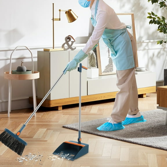 TINKSKY 1 Set Broom And Dustpan Set Folding Broom And Dustpan Kit Home Essentials
