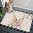 thumbnail image 3 of 2x3 Ft Entryway Area Rug, Spring Easter Kitchen Rug Runner Washable Floor Mat, Bunny Ears Colorful Eggs Botanical Rustic Non Slip Indoor Door Mat Throw Carpet for Bathroom Living Room Bedroom, 3 of 8