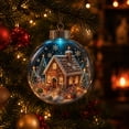 thumbnail image 3 of Clear Christmas Tree Balls 3.15 Inch, Lighted House Scene Ornament, Glowing Acrylic Tree Bulb for Home, Christmas Gift, 3 of 6