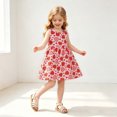 thumbnail image 7 of Girls Strawberry Print Sleeveless A-Line Summer Sundress Multicolor,Size 2-3 T, 7 of 7