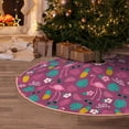 thumbnail image 5 of Fuzoiu Summer Flamingo Print Christmas Tree Skirt,Xmas Christmas Decorations,Xmas Tree Mat for Farmhouse Holiday New Years Home Party Decor Tree Rugs-30", 5 of 6