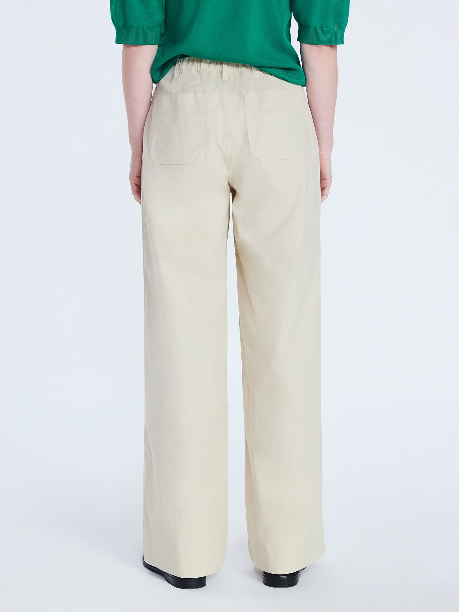 Free Assembly Women's and Women's Plus Patch Pocket Wide Leg Pants, 30”, 32” and 34” Inseam, Sizes XS-4X