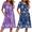 Purple Floral/Evening Blue Vines, variant on Ekouaer 2 Pack House Dresses for Women with Pockets Short Sleeve Moo Moos Floral Print Mumu Dresses