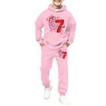 thumbnail image 3 of GUNIA Kids Boy's Active Tracksuits Sets Girls Casual Print Fleece Hooded Warm Jogger Outfit With Pocket Boys Sweatsuits Pink 11-12 Years, 3 of 6