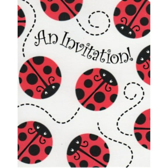 Ladybug Party Supplies Invitations