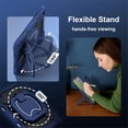 thumbnail image 6 of Heavy Duty Shockproof Case for iPad Pro 11 2025 / 2024,Anti drop silicone+PC Layer Protective Case 360 ° Rotating Square Handle Stand With Shoulder Strap,Dark blue, 6 of 8