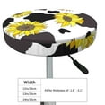 thumbnail image 4 of Daiia Sunflowers Country Stool Covers Round,Round Bar Stool Covers Waterproof Bar Chair Covers Washable Stool Cushion Slipcover for 12-14 Inch Chair-13 inch, 4 of 7