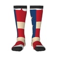 thumbnail image 2 of Lsque American Flag Map Printed Crew Socks Men's Women's LightWeight Thin Casual Calf Socks ,Knee High Socks,Cotton Socks, 2 of 9