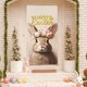 thumbnail image 1 of Decoraciones de Pascua, adornos de Pascua, regalos de Pascua, cortina de puerta de Pascua, decoraciones para fiestas, cubierta de puerta de fibra de poliéster, 1 of 6