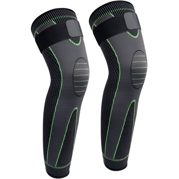 TELOLY Full Leg Sleeves Long Compression Leg Sleeve Knee Sleeves Protect Leg,for Man Women Basketball,Arthritis Cycling Sport Football,Reduce Varicose Veins and Swelling of Legs (Pair)