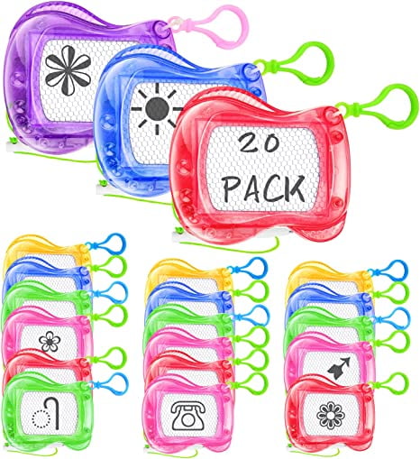 THE TWIDDLERS - 24 Pack Mini Magnetic Drawing Board for Kids, Small  Erasable Doodle Sketch Writing Pads Bulk Toys, Birthday Party Favors for  Kids 4-8