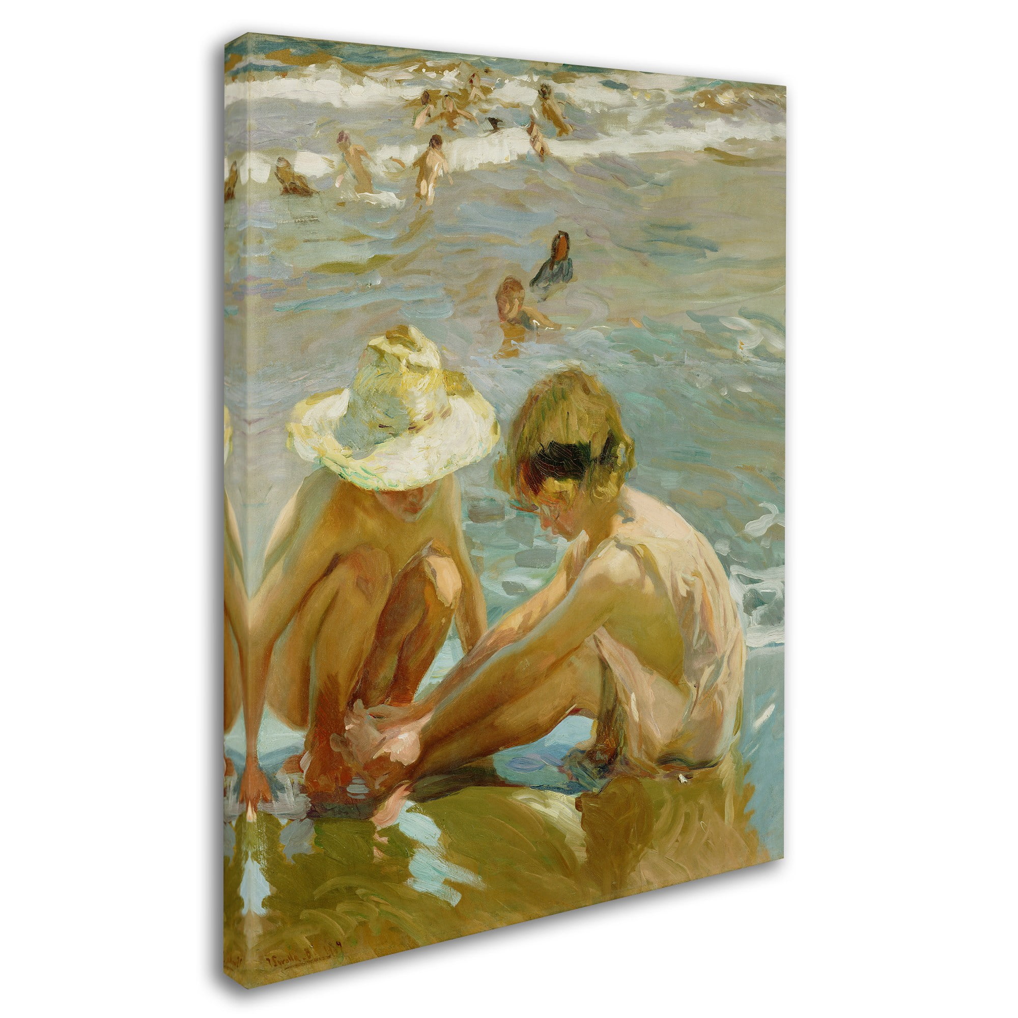 Joaquin Sorolla 'The Wounded Foot' Canvas Art