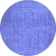 thumbnail image 1 of Ahgly Company Indoor Round Oriental Blue Industrial Area Rugs, 3' Round, 1 of 4