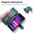 thumbnail image 4 of Wallet Case for Samsung Galaxy S25 Ultra Cash Credit Pocket Card Slots Holder Folio Flip Shockproof Anti-fall Full Coverage Detachable Magnetic Cover [Compatible with Magsafe] Kickstand,Green, 4 of 9