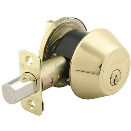 Brink's High Security Single Cylinder Deadbolt, Polished Brass (Best High Security Door Locks)