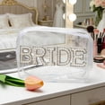 thumbnail image 4 of Uobin Clear For Bride Wedding Travel Toiletry Organizer Tote With Handle Bridesmaid Storage Pouch, 4 of 7