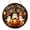 B, variant on BNNG Halloween Round Door Hanger with Pumpkin Welcome Logo for Front Door Porch Decoration - Retro "Trick or Treat" Hanging Sign for Home Kitchen Garden, 8"