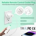 thumbnail image 4 of Wireless Remote Control Outlet Switch Power Plug, NineLeaf Remote Control Outlet Wireless Light Switch, Remote Control Outlet Plug for Lamp and Household Appliance 15A/1500W, 500FT (8Remotes,8Plugs), 4 of 8