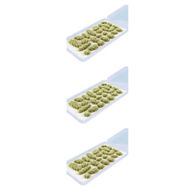 pitrice 25x Simulation Cluster Green Grass for Train Scenery Decor Accessory Winter Green 6mm 3Set