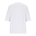 thumbnail image 4 of Daiosportswear Women V Neck T-Shirt Casual Short Sleeve Plain Tee Shirts Blouses White 8(L), 4 of 6