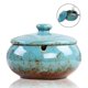 thumbnail image 1 of Ceramic Ashtray With Lids,windproof,cigarette Ashtray For Home, 1 of 3