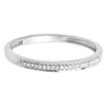 thumbnail image 2 of Dazzlingrock Collection 0.09 CT Round White Diamond Wedding Band for Her 10K White Gold, Size 7, 2 of 5