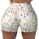 thumbnail image 2 of Fotbe Doodle Wine Shorts Sin Costuras – Shorts Deportivos de Cintura Alta para Mujer, Elásticos para Gimnasio, Yoga, Running o Ciclismo-Medium, 2 of 8